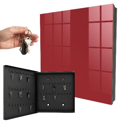 Caja para llaves de color burdeos