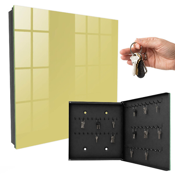 Caja para llaves en color mostaza claro