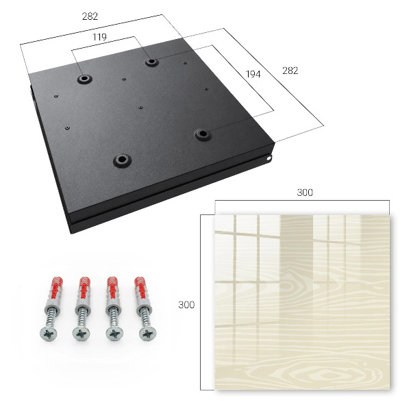 Caja para llaves con estructura de madera