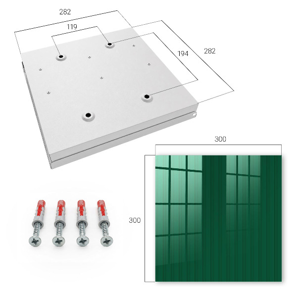 Caja para llaves con diseño de rayas verdes