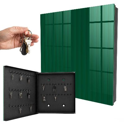 Caja para llaves con diseño de rayas verdes
