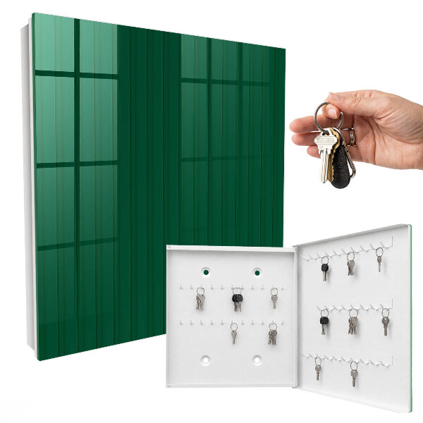 Caja para llaves con diseño de rayas verdes