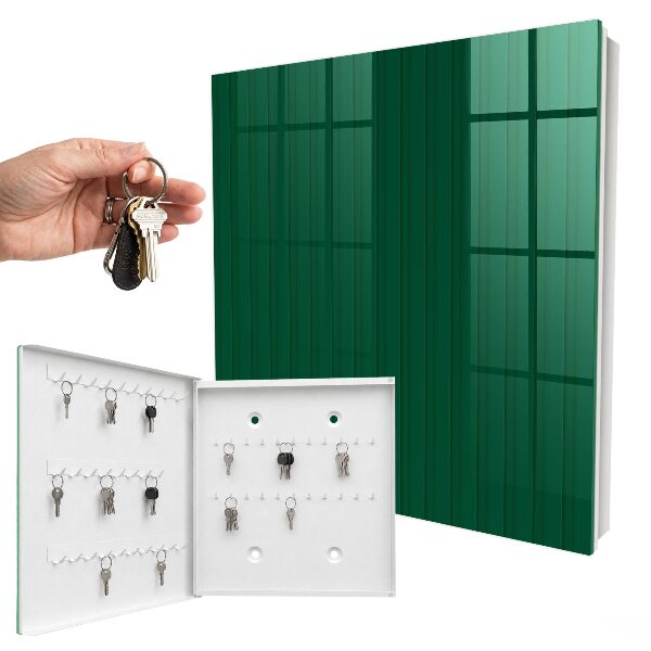 Caja para llaves con diseño de rayas verdes