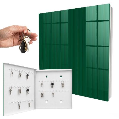 Caja para llaves con diseño de rayas verdes
