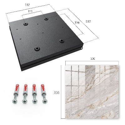 Armario para llaves de mármol gris