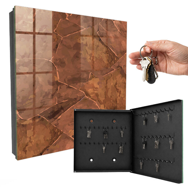 Armario para llaves con textura de piedra