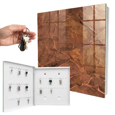 Armario para llaves con textura de piedra