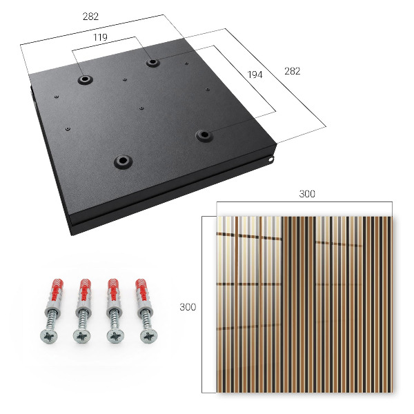 Caja para llaves con diseño de rayas minimalistas