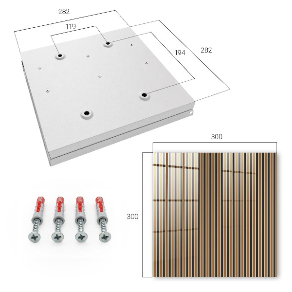 Caja para llaves con diseño de rayas minimalistas