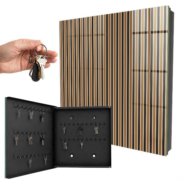 Caja para llaves con diseño de rayas minimalistas