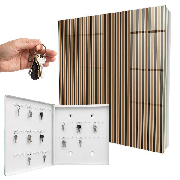 Caja para llaves con diseño de rayas minimalistas