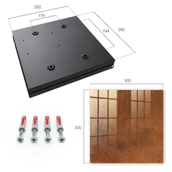 Caja para llaves de color marrón con textura