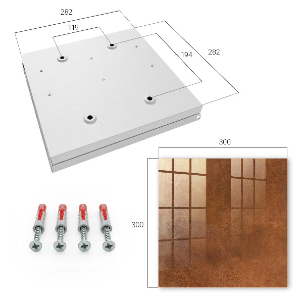 Caja para llaves de color marrón con textura