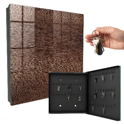Armario para llaves de madera marrón