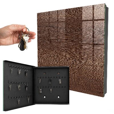 Armario para llaves de madera marrón