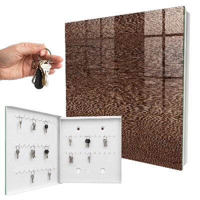 Armario para llaves de madera marrón