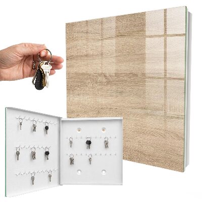 Armario para llaves con acabado de textura de madera