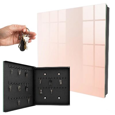 Armario para llaves con diseño minimalista en tonos pastel