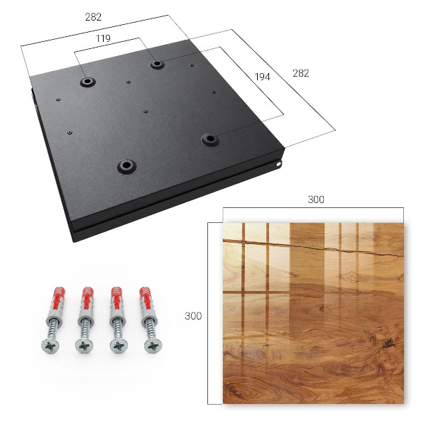 Armario para llaves con textura de madera