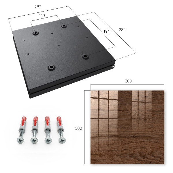 Armario para llaves con acabado de textura de madera