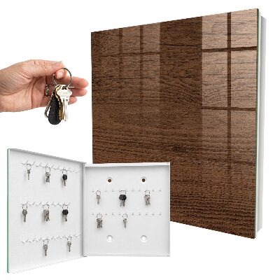 Armario para llaves con acabado de textura de madera