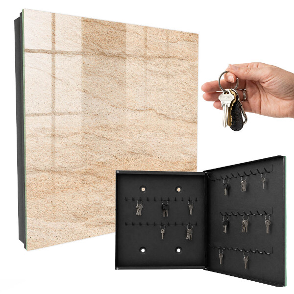 Armario para llaves de pared con diseño de textura de piedra