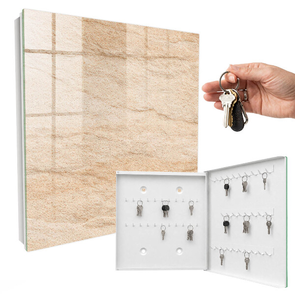 Armario para llaves de pared con diseño de textura de piedra