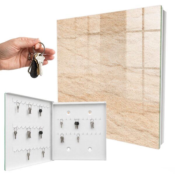 Armario para llaves de pared con diseño de textura de piedra
