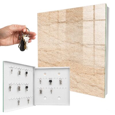 Armario para llaves de pared con diseño de textura de piedra