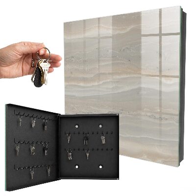 Caja para llaves diseño ondas beige