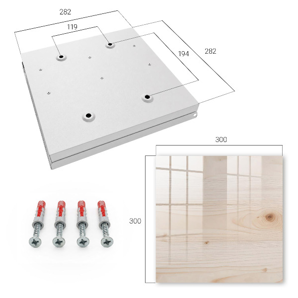 Caja para llaves con textura de madera