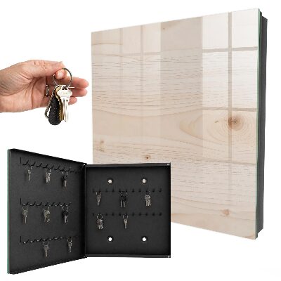 Caja para llaves con textura de madera
