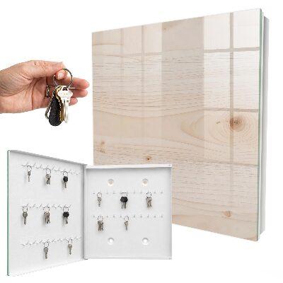 Caja para llaves con textura de madera