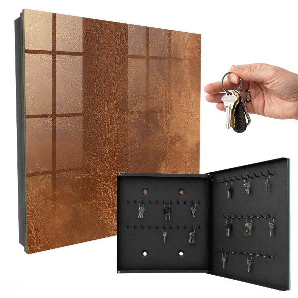 Armario para llaves con diseño de textura de piel