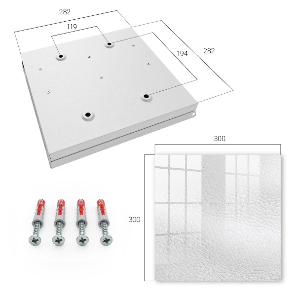 Caja para llaves con textura de piel clara