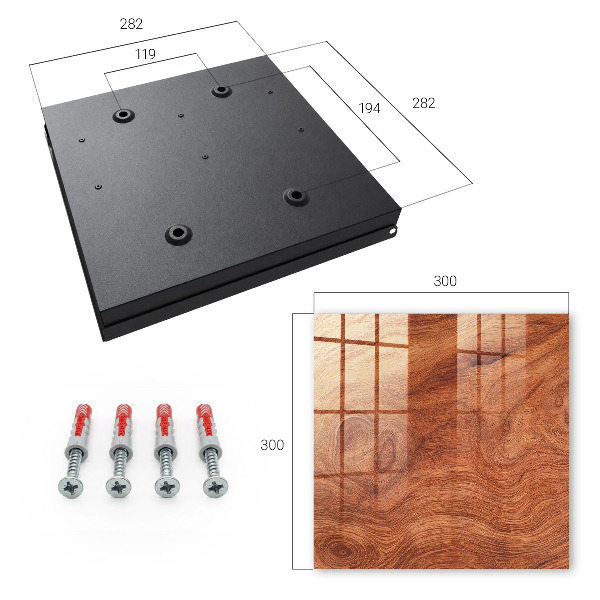 Armario para colgar llaves con acabado de textura de madera