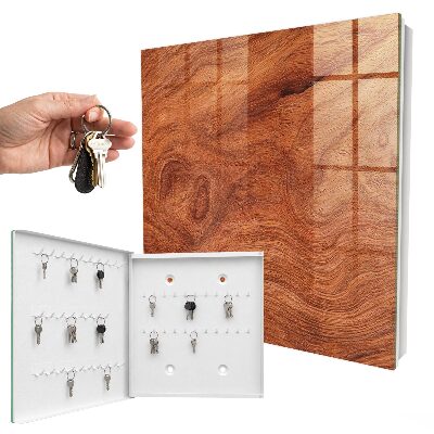Armario para colgar llaves con acabado de textura de madera