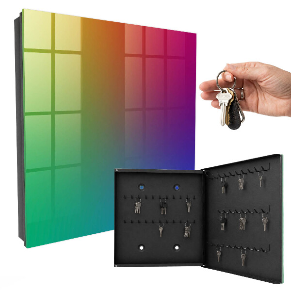 Caja para llaves con diseño de degradado de color