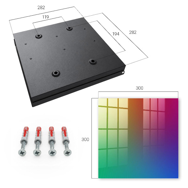 Caja para llaves con diseño de degradado de color