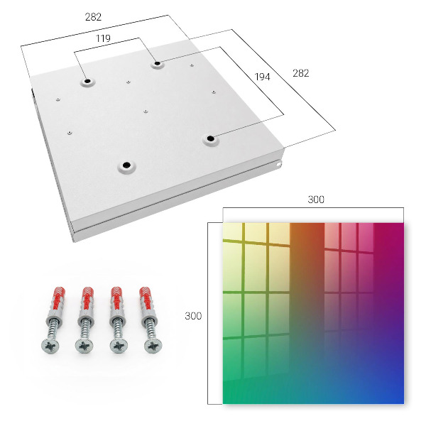 Caja para llaves con diseño de degradado de color