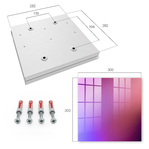 Caja para llaves con diseño de degradado de color
