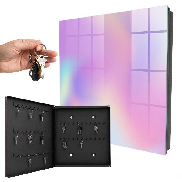 Armario para colgar llaves decorado en tonos pastel