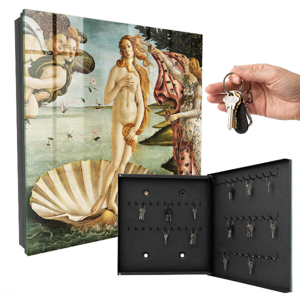 Caja para llaves con diseño de El nacimiento de Venus