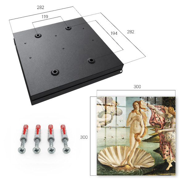Caja para llaves con diseño de El nacimiento de Venus