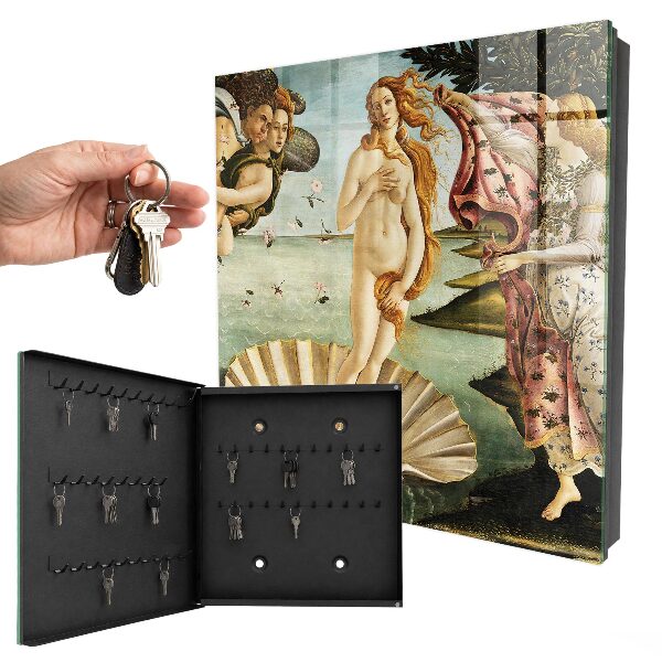 Caja para llaves con diseño de El nacimiento de Venus