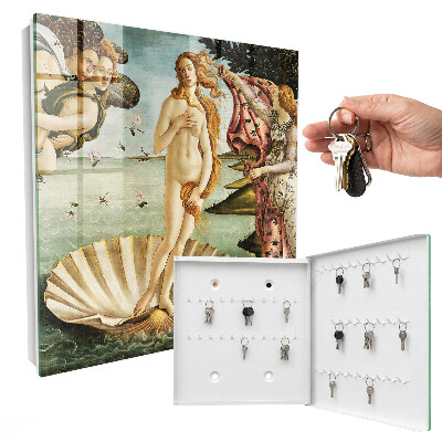 Caja para llaves con diseño de El nacimiento de Venus