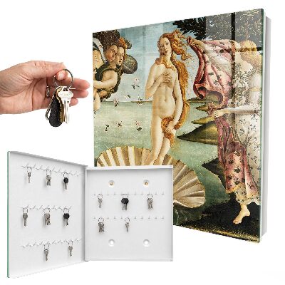 Caja para llaves con diseño de El nacimiento de Venus