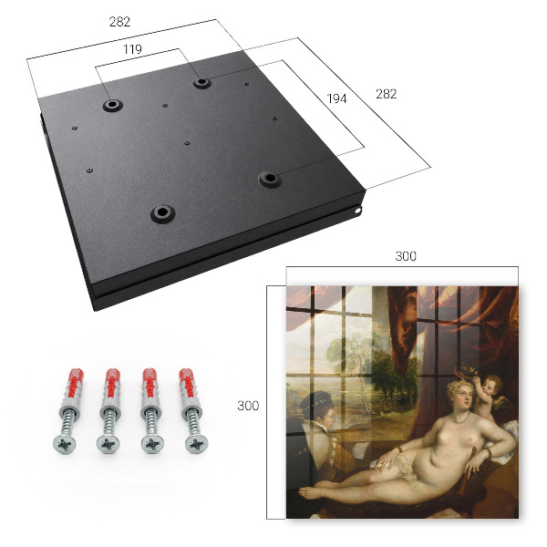 Caja para llaves con motivo artístico de Venus de Tiziano y el luthier