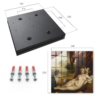 Caja para llaves con motivo artístico de Venus de Tiziano y el luthier