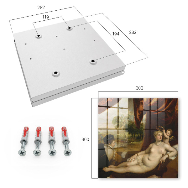 Caja para llaves con motivo artístico de Venus de Tiziano y el luthier
